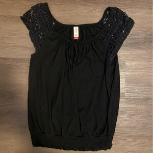 No Boundaries Black Lace Tank Top